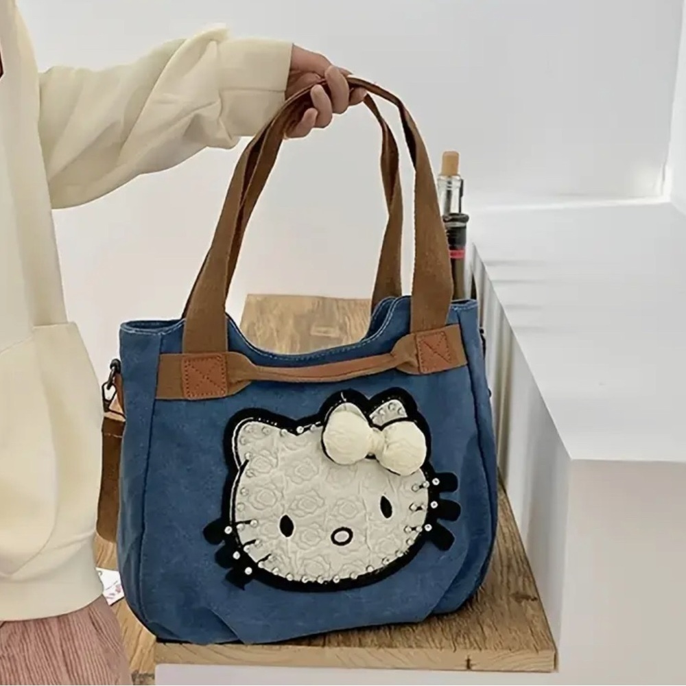 NEW Hello Kitty Blue Tote Bag - Picture 3 of 6